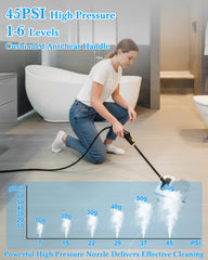 mecmic water tank and funnel for easy refill and longer cleaning sessions
