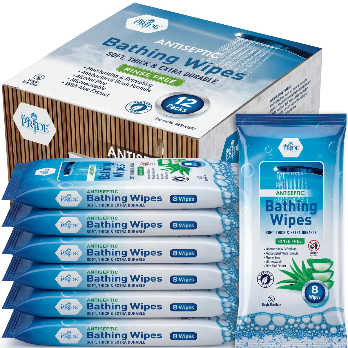 MED PRIDE front packaging showing aloe and 96-count convenience