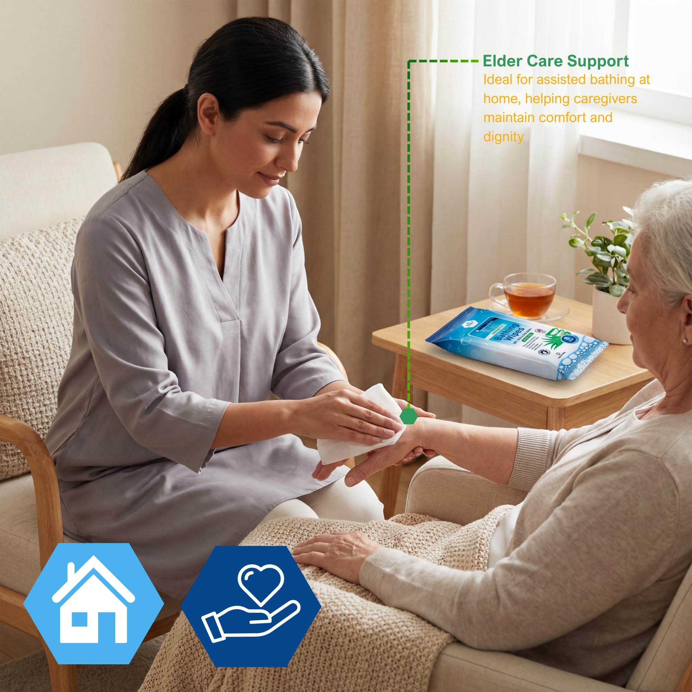 MED PRIDE warmed wipe from microwave for soothing comfort