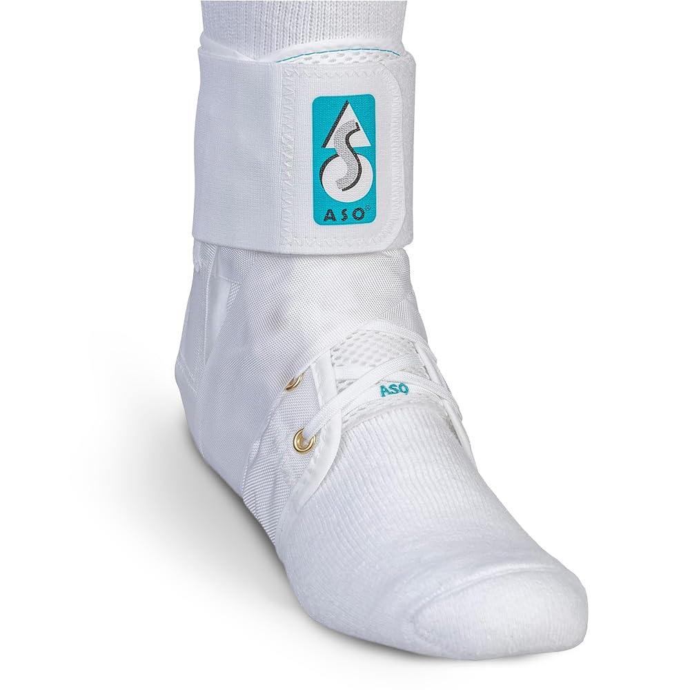 Med Spec ASO front view showing streamlined ankle support and fit benefits