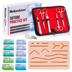 Medarchitect front packaging and pad showing full kit contents for realistic practice
