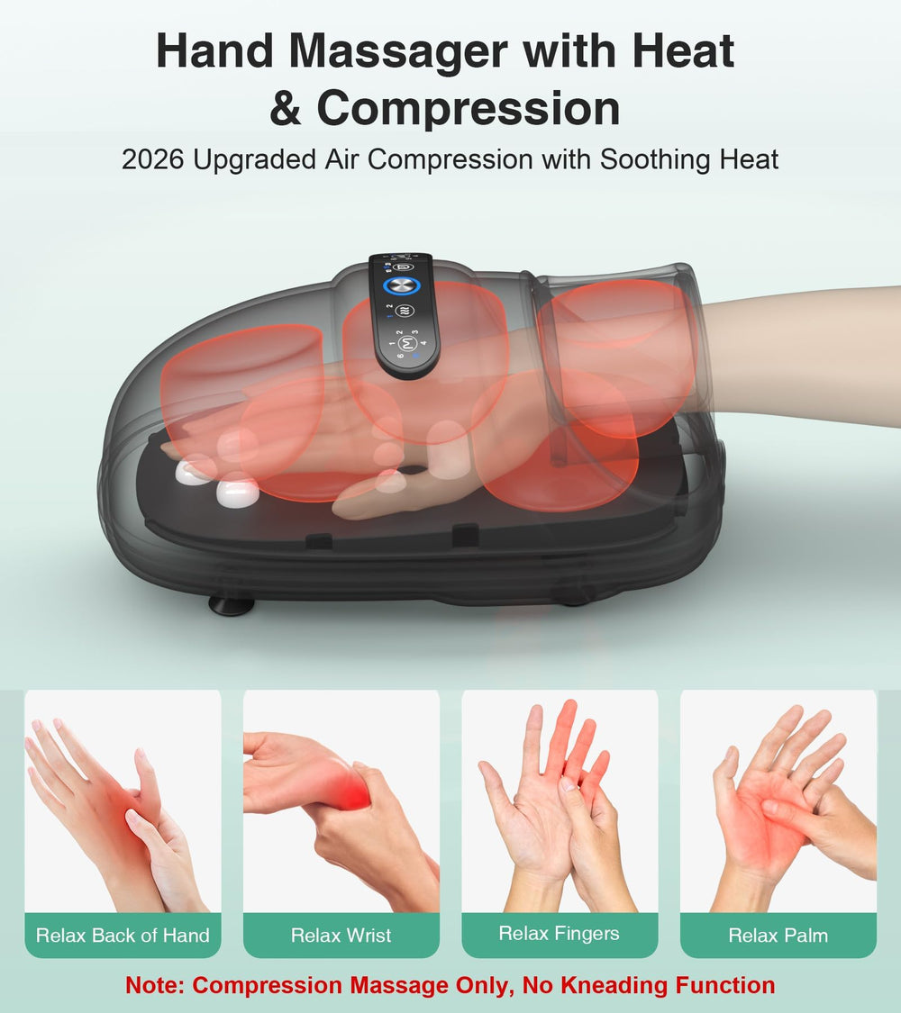 Medcursor close-up on palm and fingers highlighting targeted compression benefits