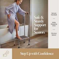 Medical king textured top platform image highlighting non-slip surface for secure footing