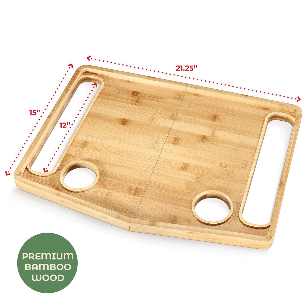 Medical king tray in use with meal showing convenient dining benefit