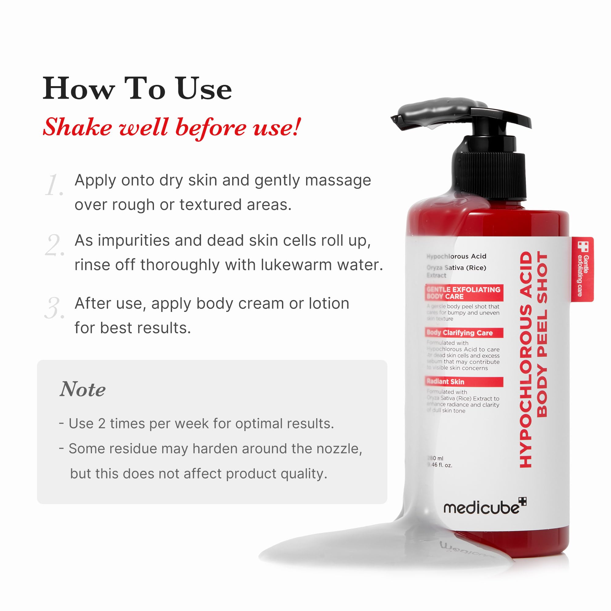 medicube absorption demo showing non-greasy finish and lightweight feel