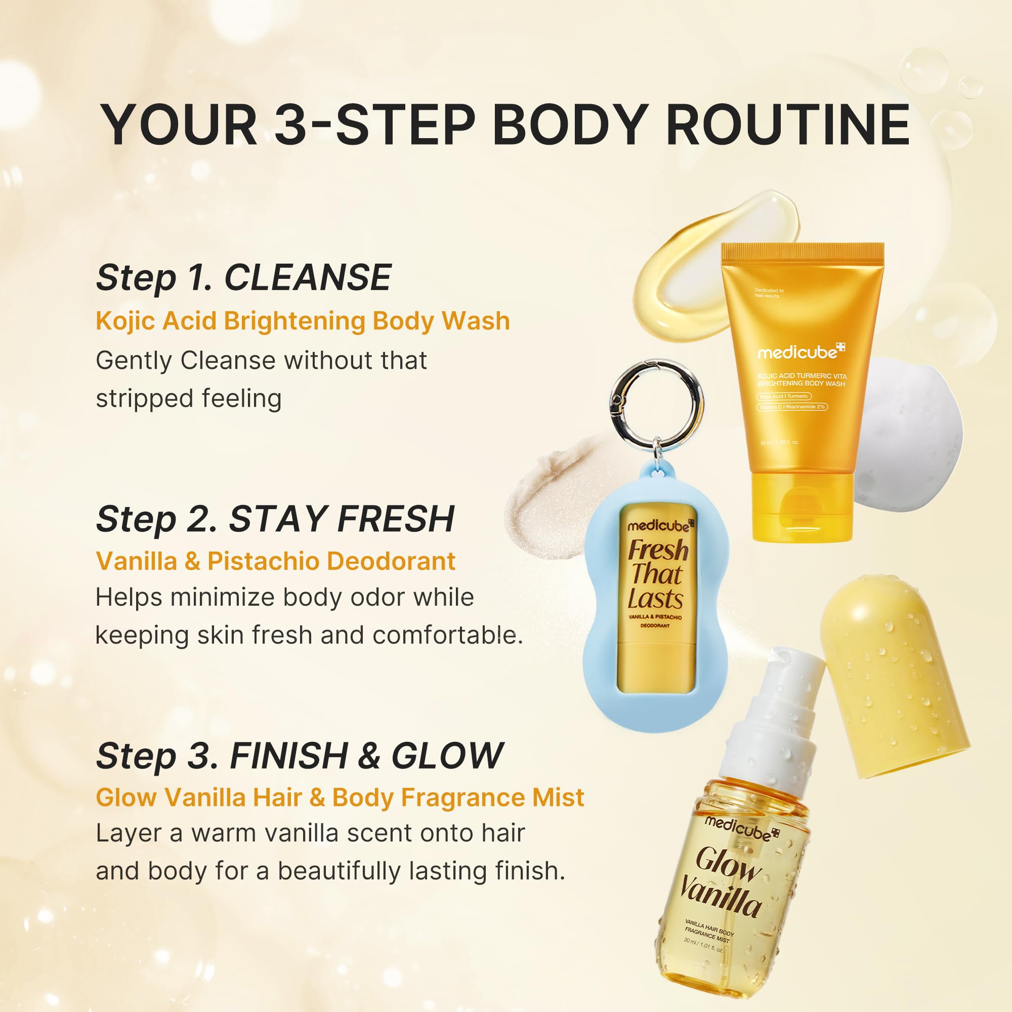 medicube body wash close texture showing gentle cleansing benefit