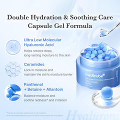 medicube gel texture close-up highlighting lightweight dewy finish