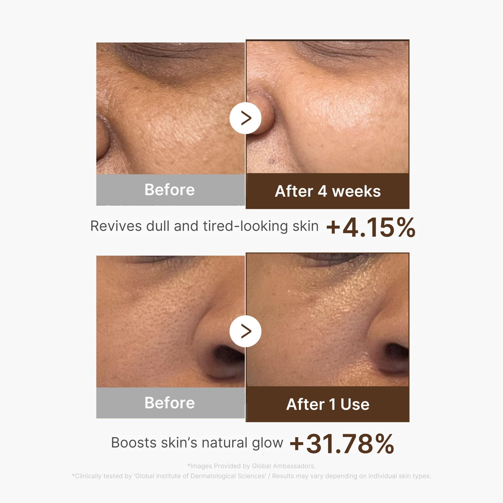medicube ingredient label highlighting key actives like Vitamin C and niacinamide for transparency