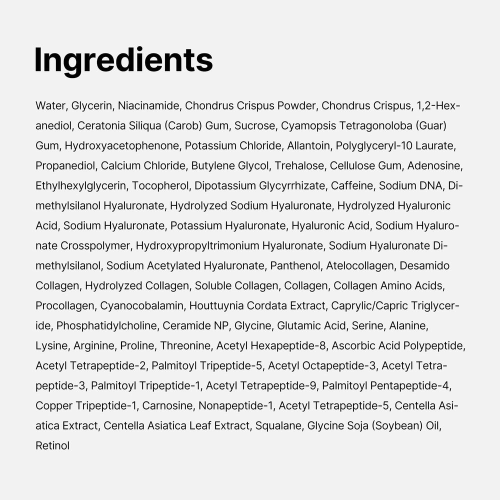 medicube packaging label close-up showing ingredients and clear directions