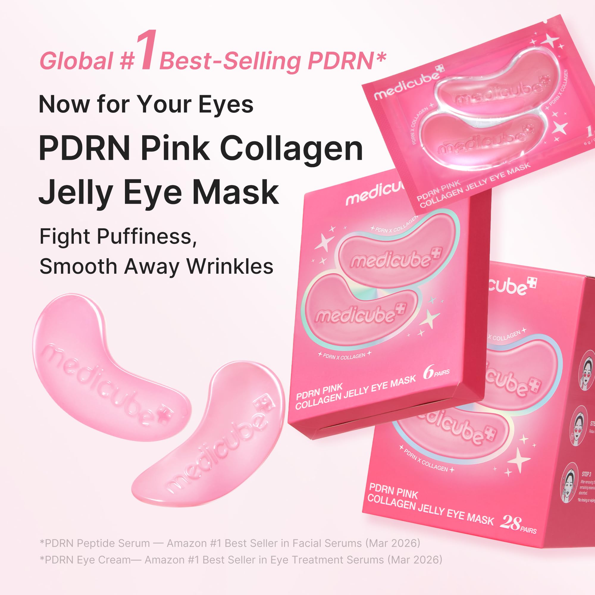medicube close-up of pink hydrogel texture for deep hydration