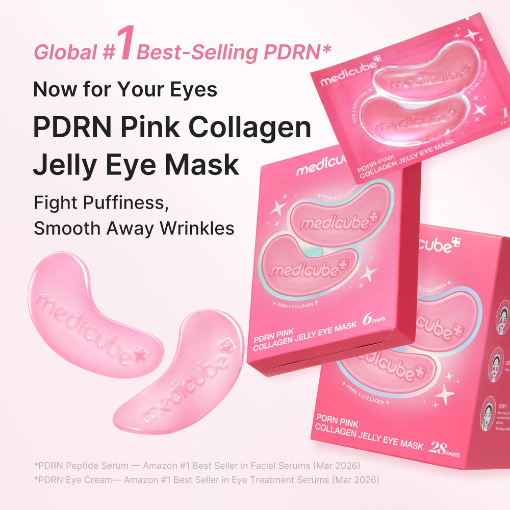 medicube close-up of pink hydrogel texture for deep hydration