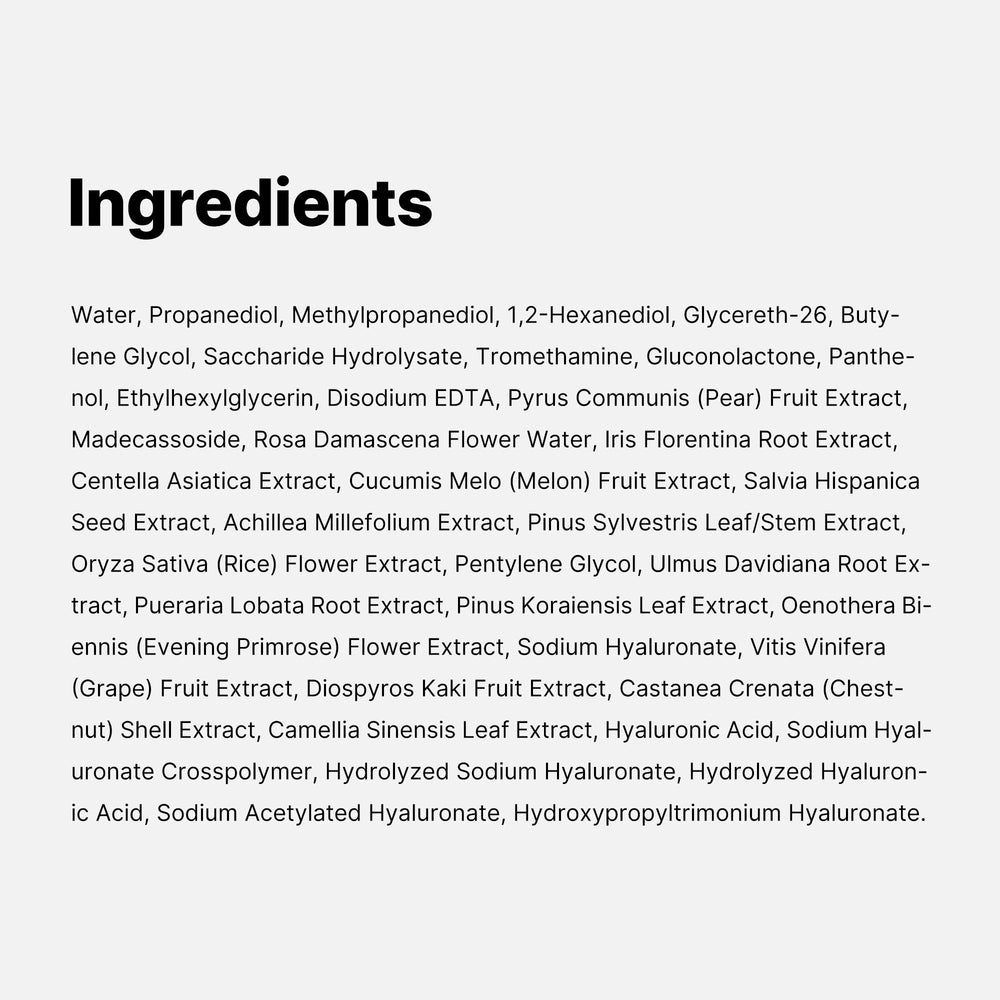 medicube ingredient label with lavender highlighting calming benefit
