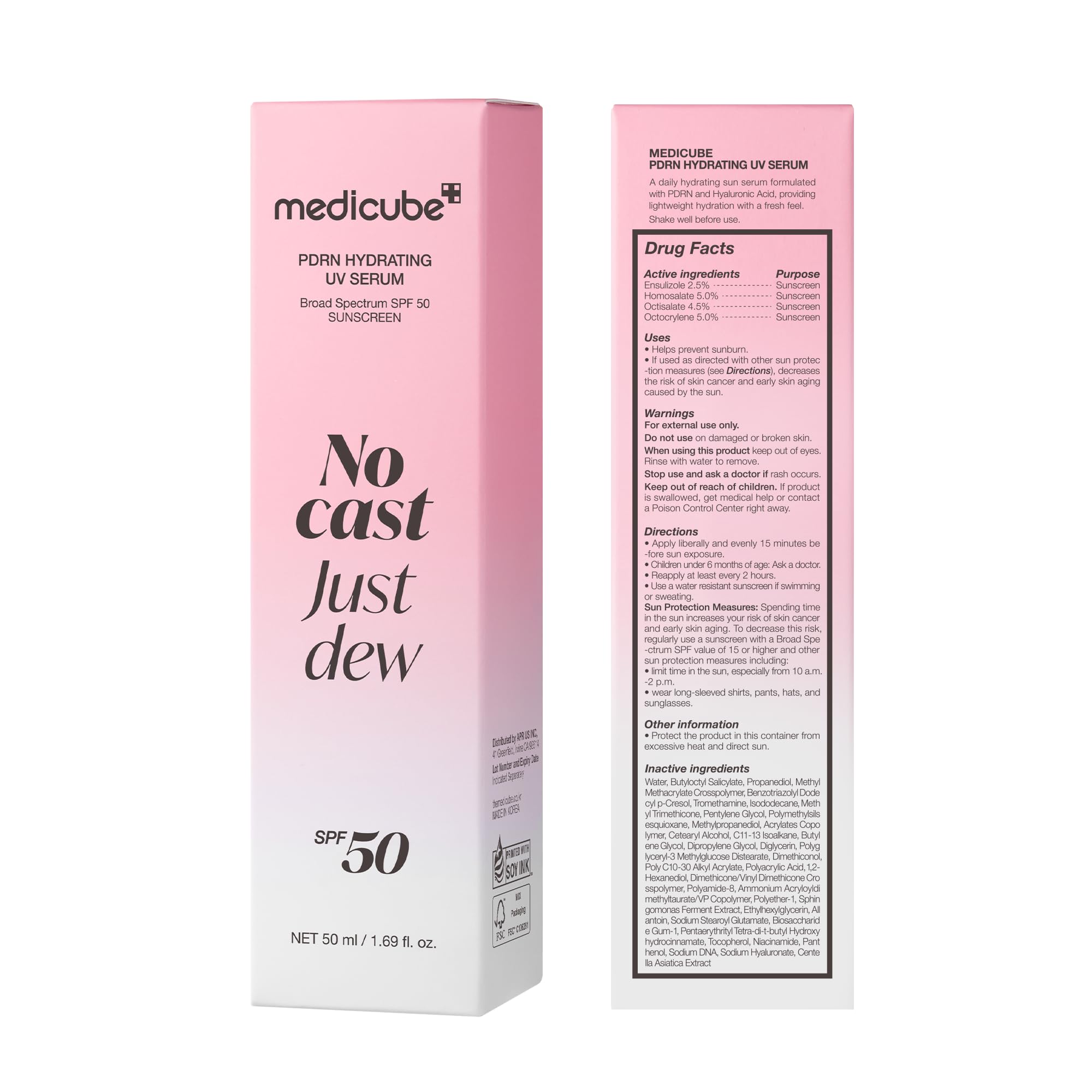 medicube retail box with bottle highlighting both presentation and product clarity