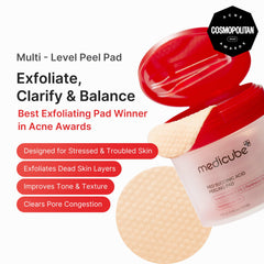 medicube close-up pad texture soaked for even exfoliation