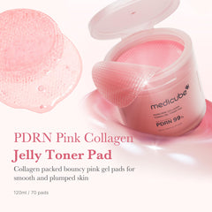 medicube close-up of bouncy jelly pad texture highlighting cushiony application benefit