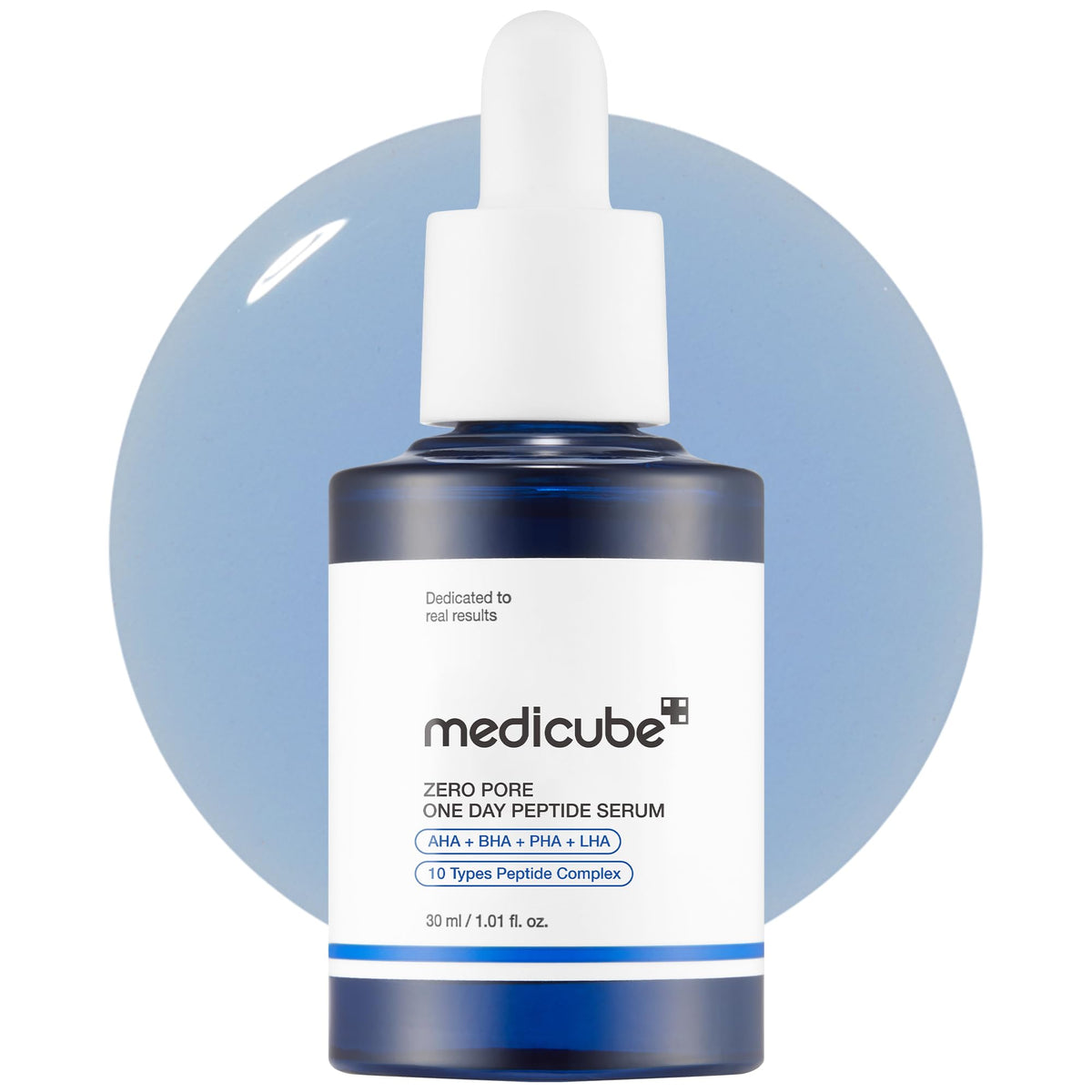medicube front packaging showing clear bottle and label for easy identification and shelf appeal