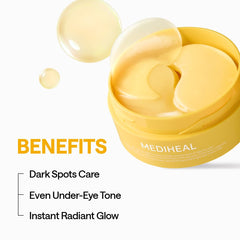 MEDIHEAL ampoule droplet on patch highlighting active serum potency