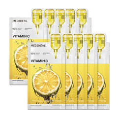 MEDIHEAL front packaging showing vitamin C mask and benefits