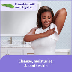 Medline wipe being used bedside, offering comfortable rinse-free bathing
