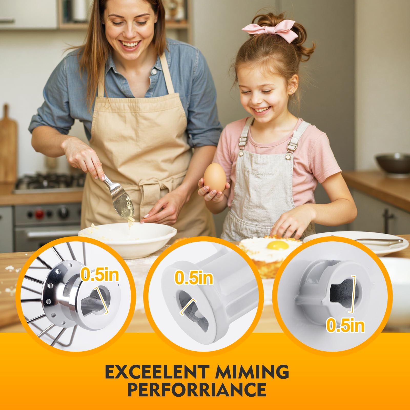 MEET JUICE dough hook detail illustrating sturdy shape for effective kneading
