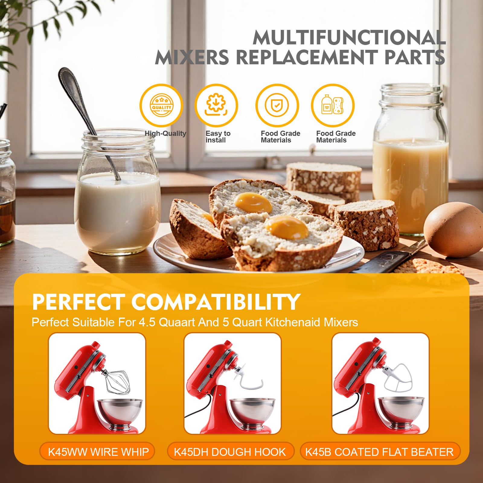 MEET JUICE attachments in a baking scene showing quick prep and consistent results