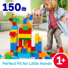 MEGA BLOKS close-up of block studs and texture, shows easy-grip design