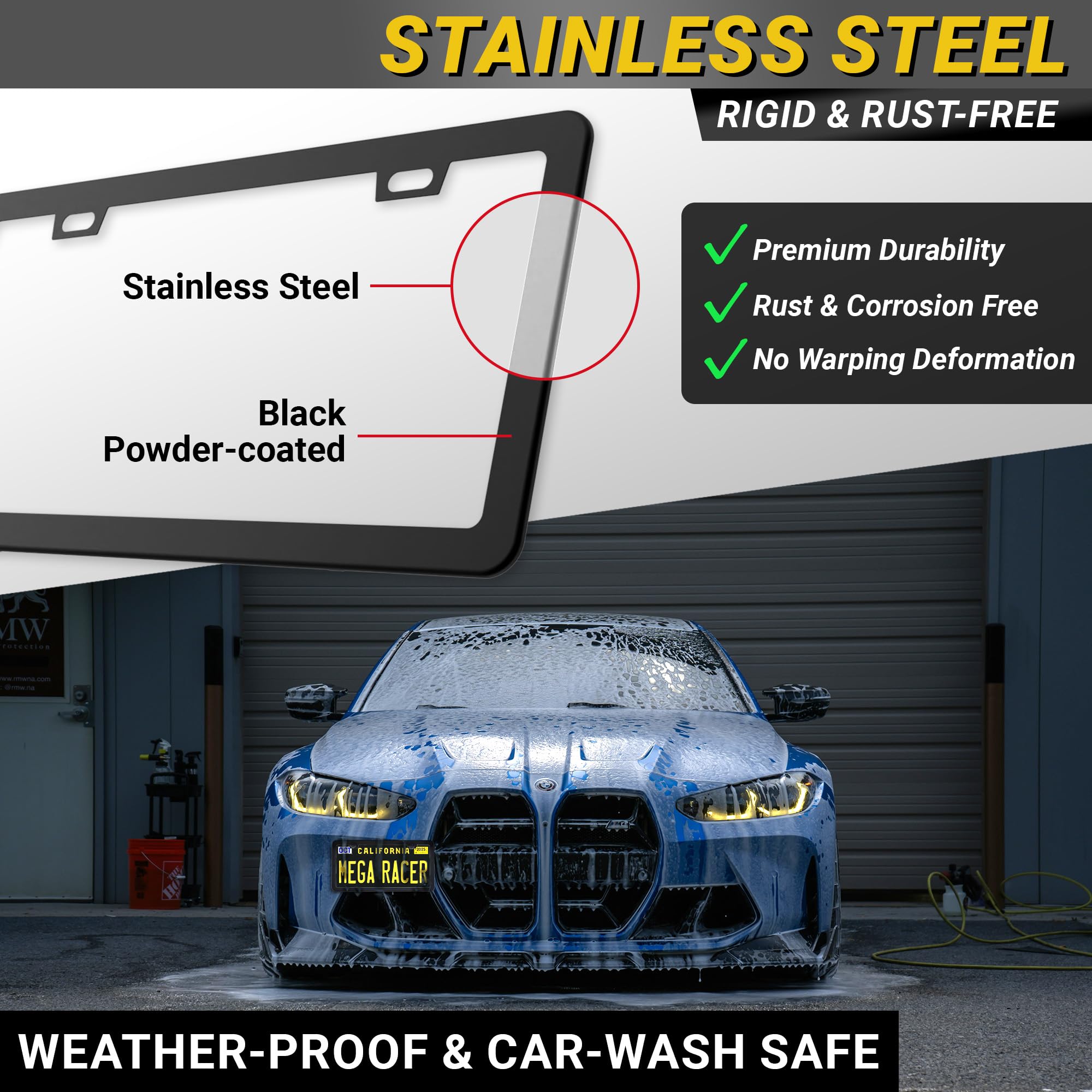 Mega Racer mounted on truck rear bumper demonstrating rugged fit