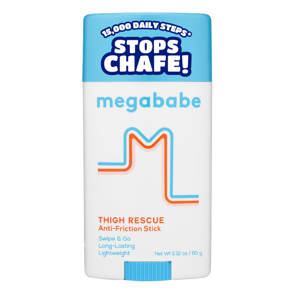 Megababe front packaging showing two rescue sticks and benefits