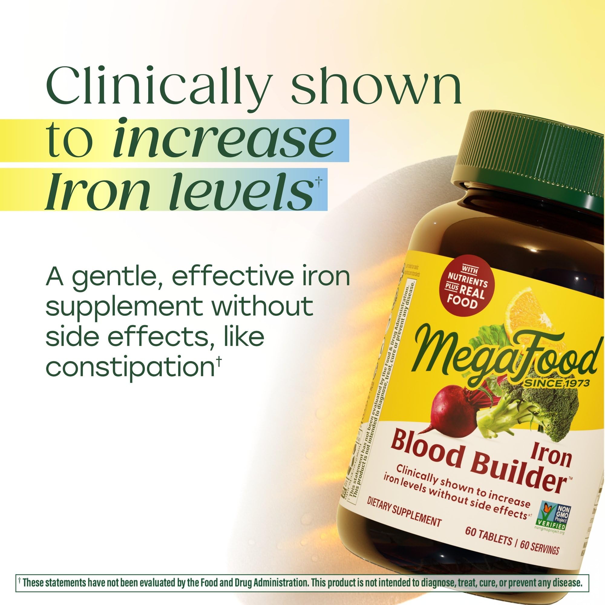 MegaFood label close-up detailing ingredients and certification benefits