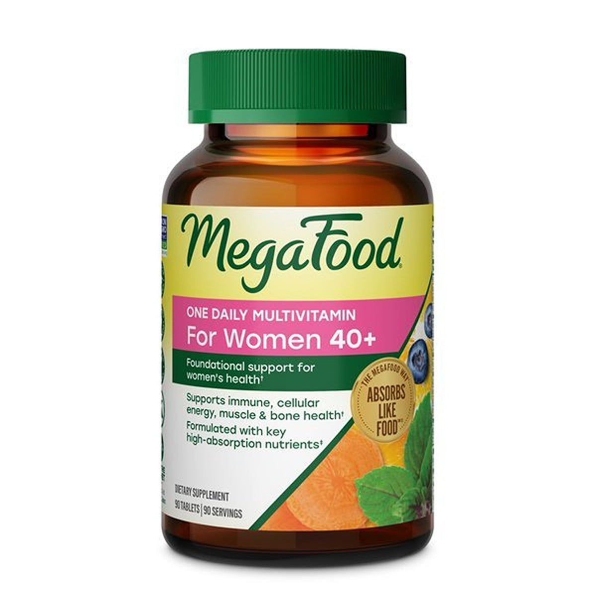 MegaFood bottle front view showing product branding and benefit