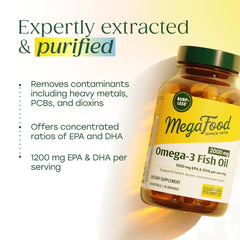 MegaFood bottle open with cap showing clear label and lemon-infused claim