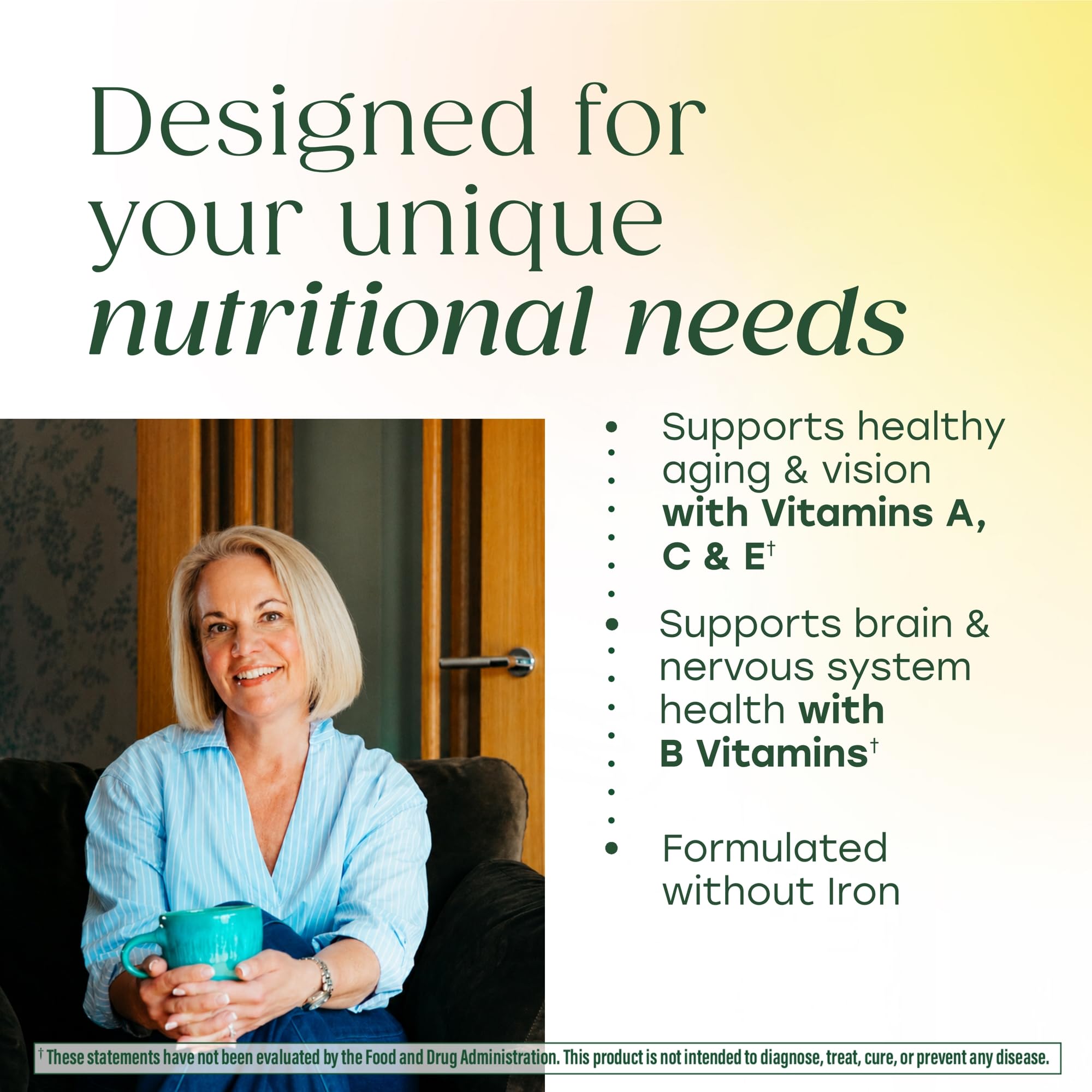 MegaFood nutrition label close-up showing ingredient transparency