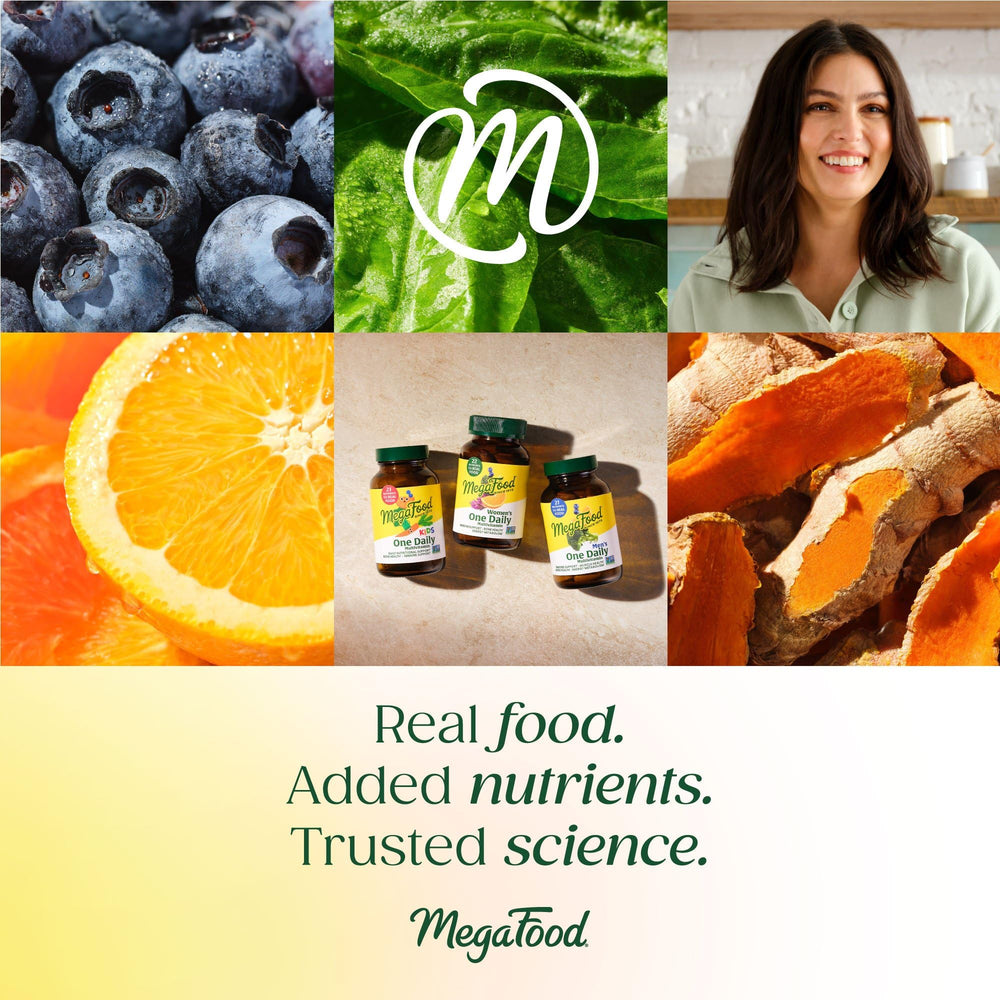 MegaFood softgels on a breakfast table illustrating everyday use
