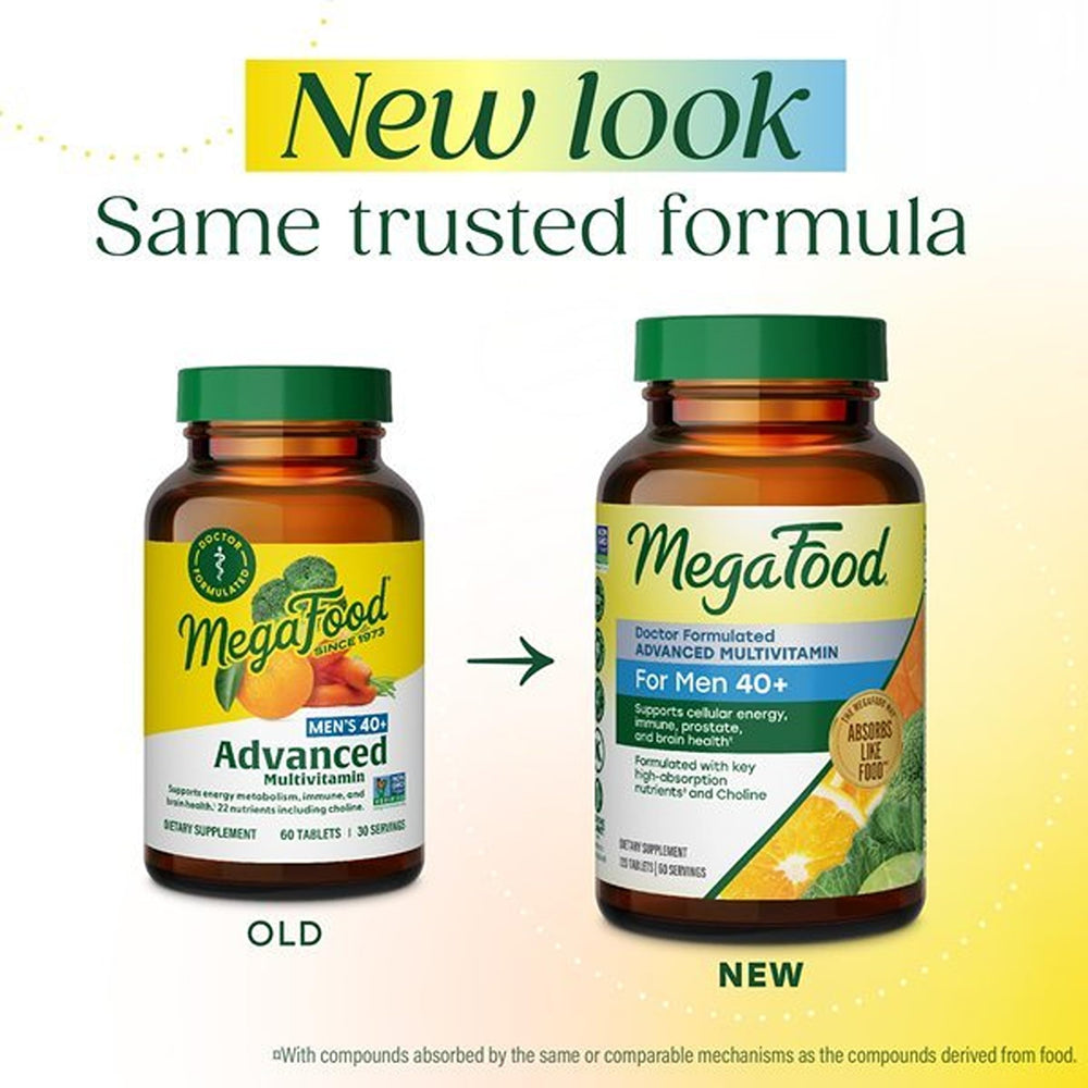 MegaFood tablet close-up showing texture and easy swallowing