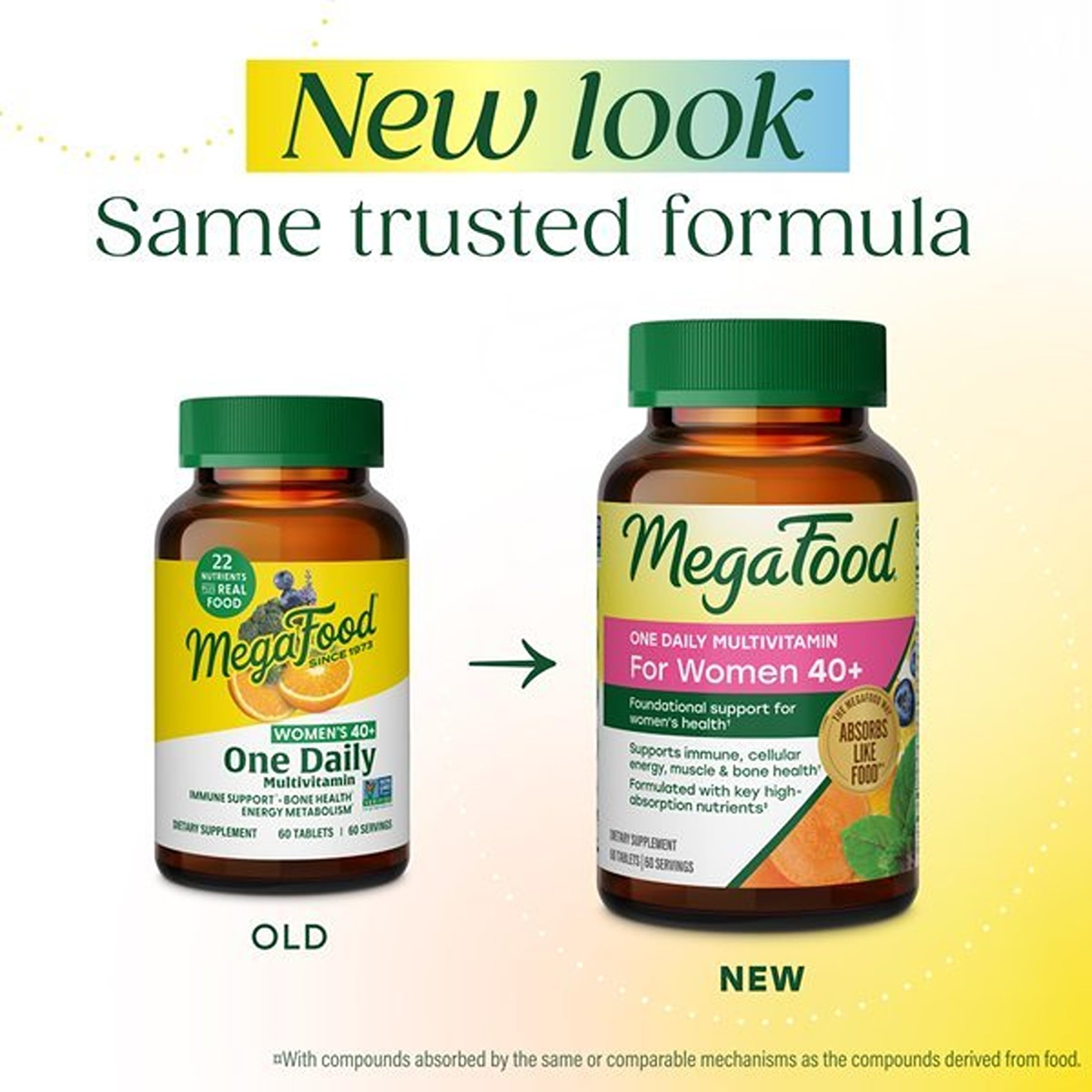 MegaFood tablet close-up texture detail for easy swallowing