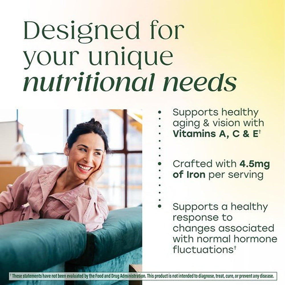 MegaFood tablet side view illustrating smooth finish and single-dose