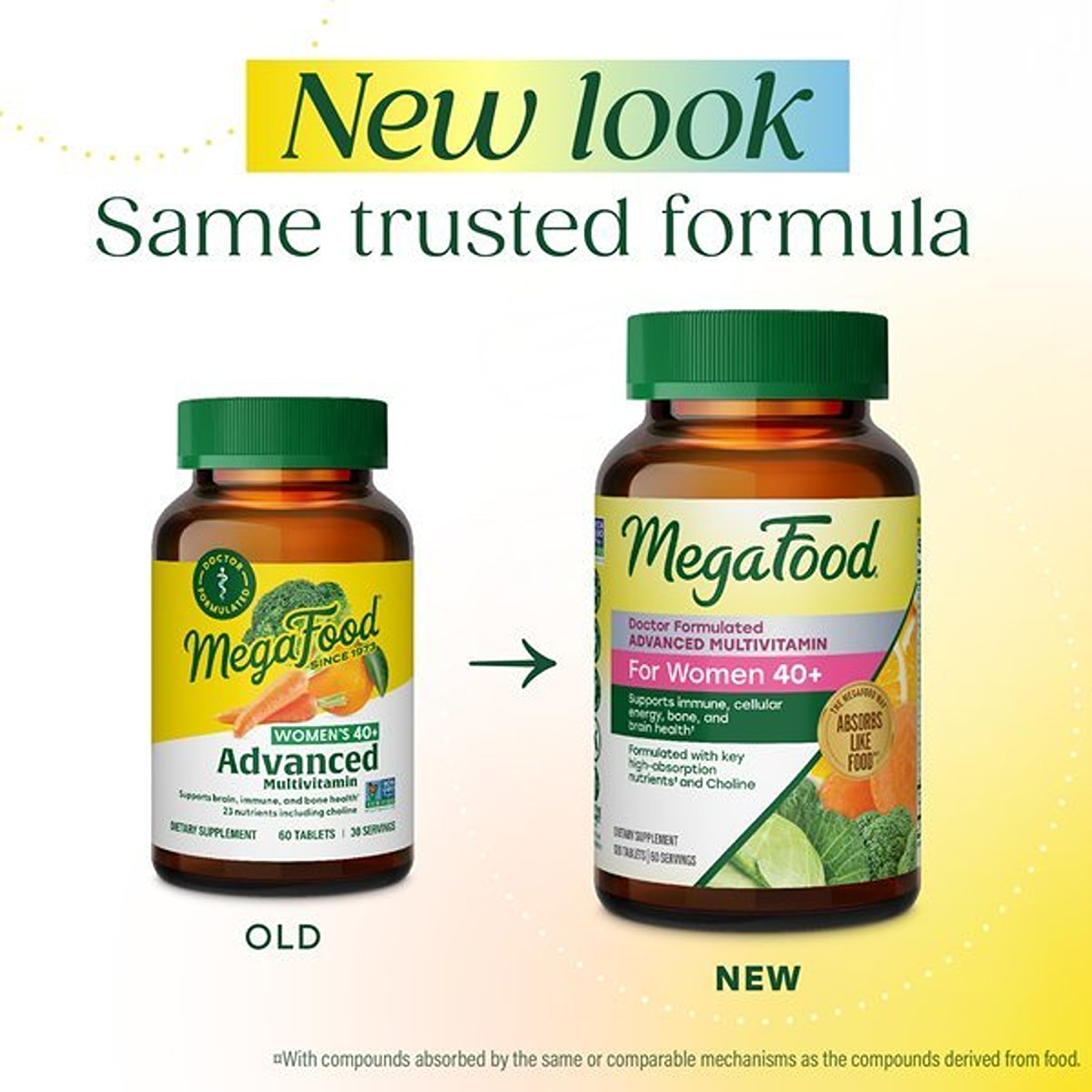 MegaFood tablet close-up revealing texture and easy-to-swallow shape for daily use