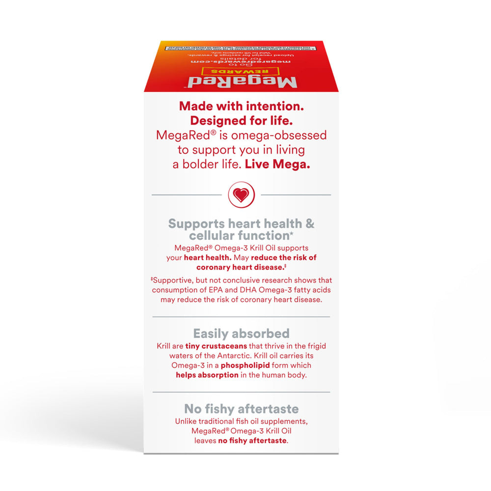 MegaRed capsule texture detail indicating gentle digestion advantage