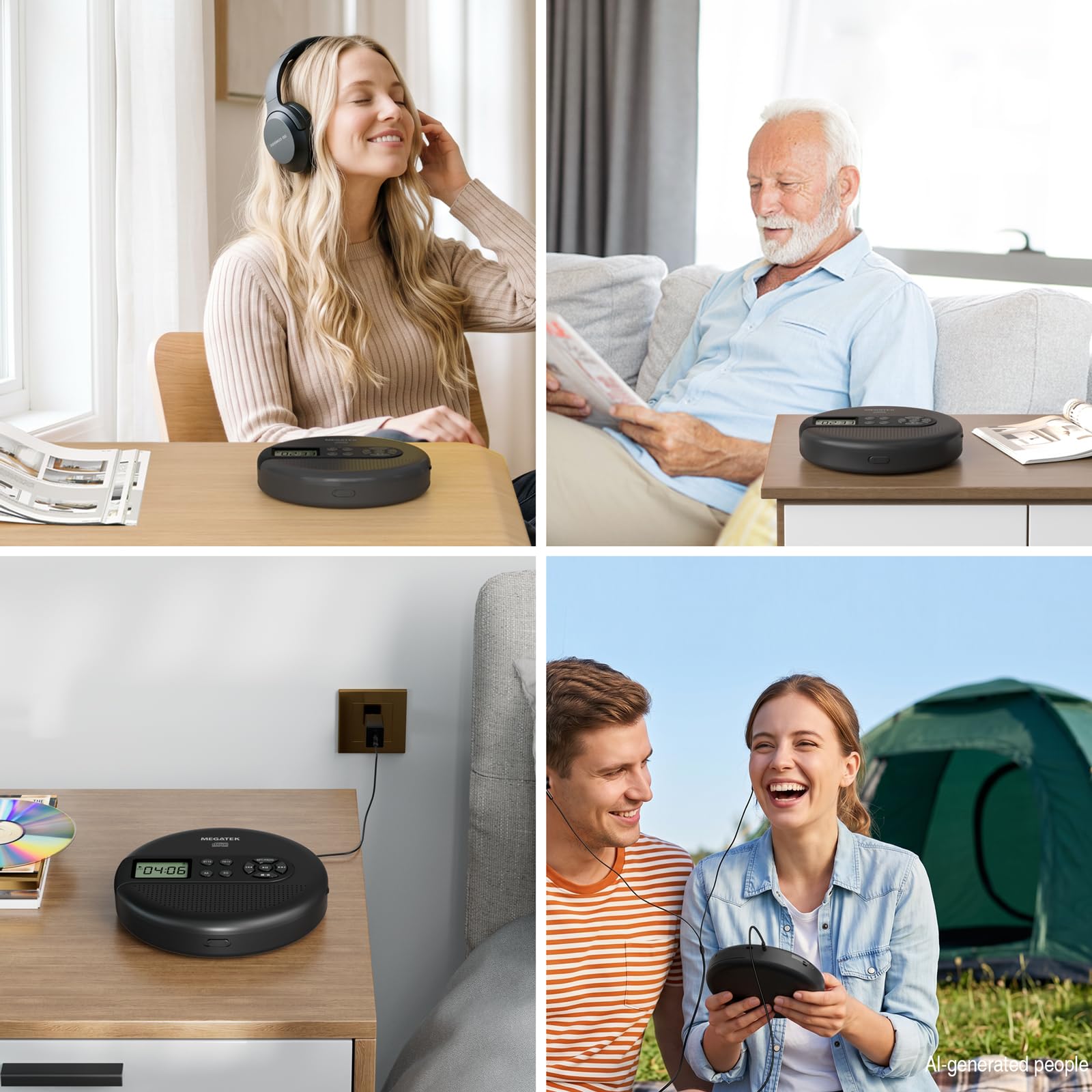 MEGATEK handheld in travel scene showing lightweight portability and on-the-go use