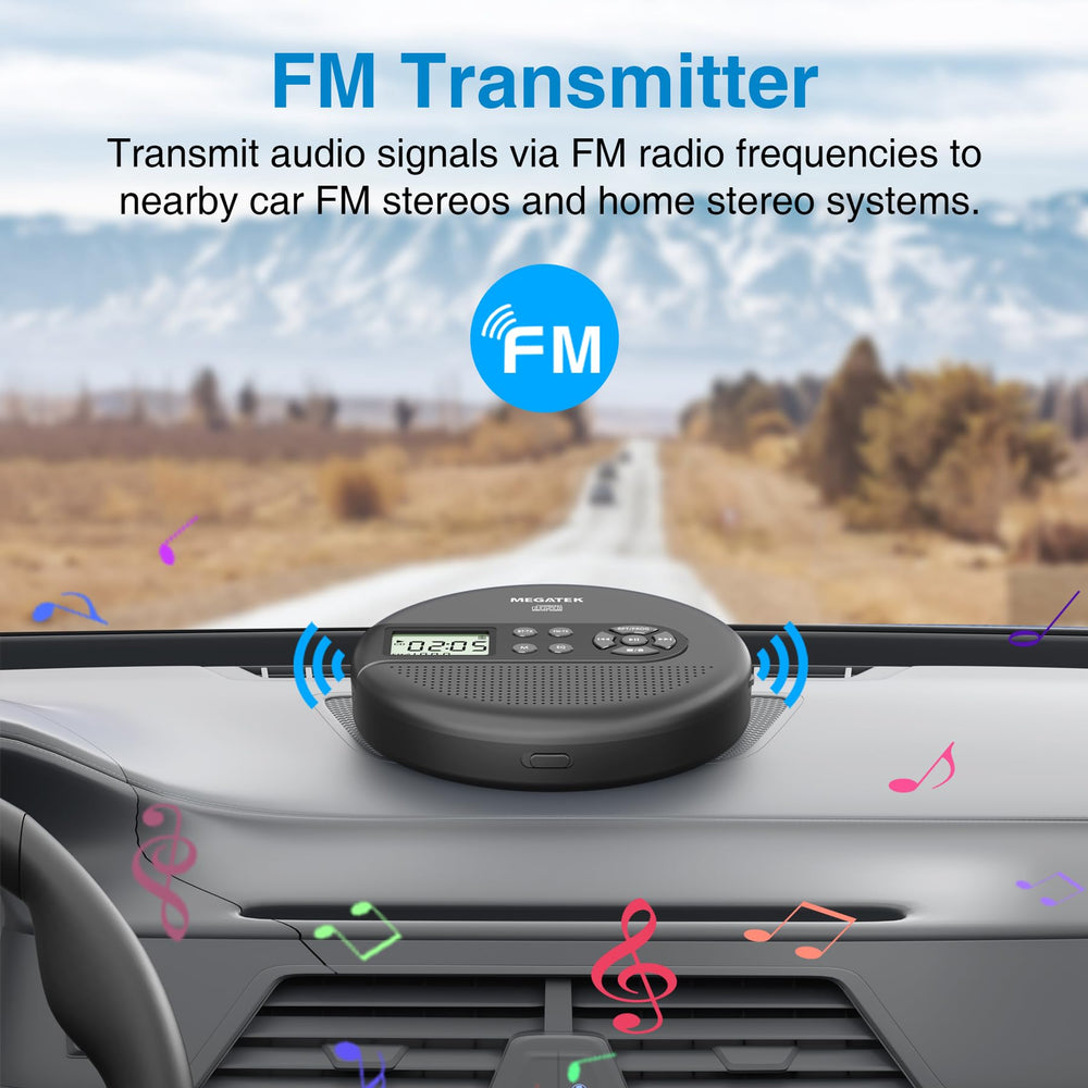 MEGATEK speaker grille close-up demonstrating built-in stereo sound quality
