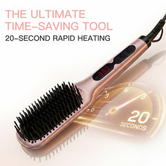 MEGAWISE close-up of ceramic bristles highlighting even heat and frizz reduction