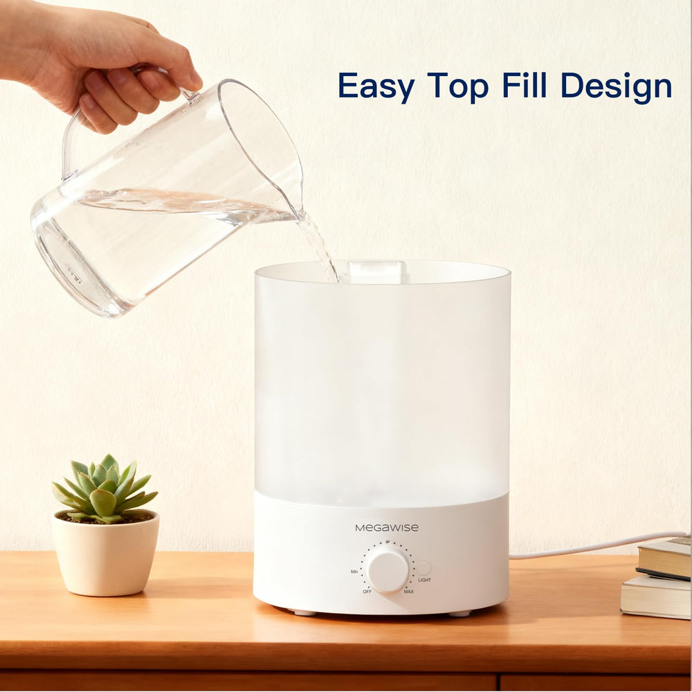 MEGAWISE wide top-fill opening for easy refills and fast cleaning benefit