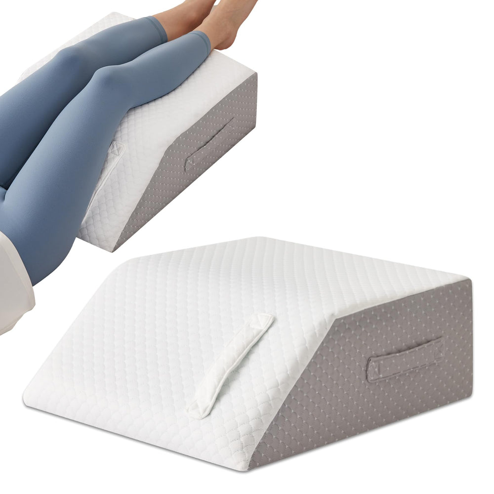 MEGCXIT front view of leg wedge showing ergonomic shape and comfortable support