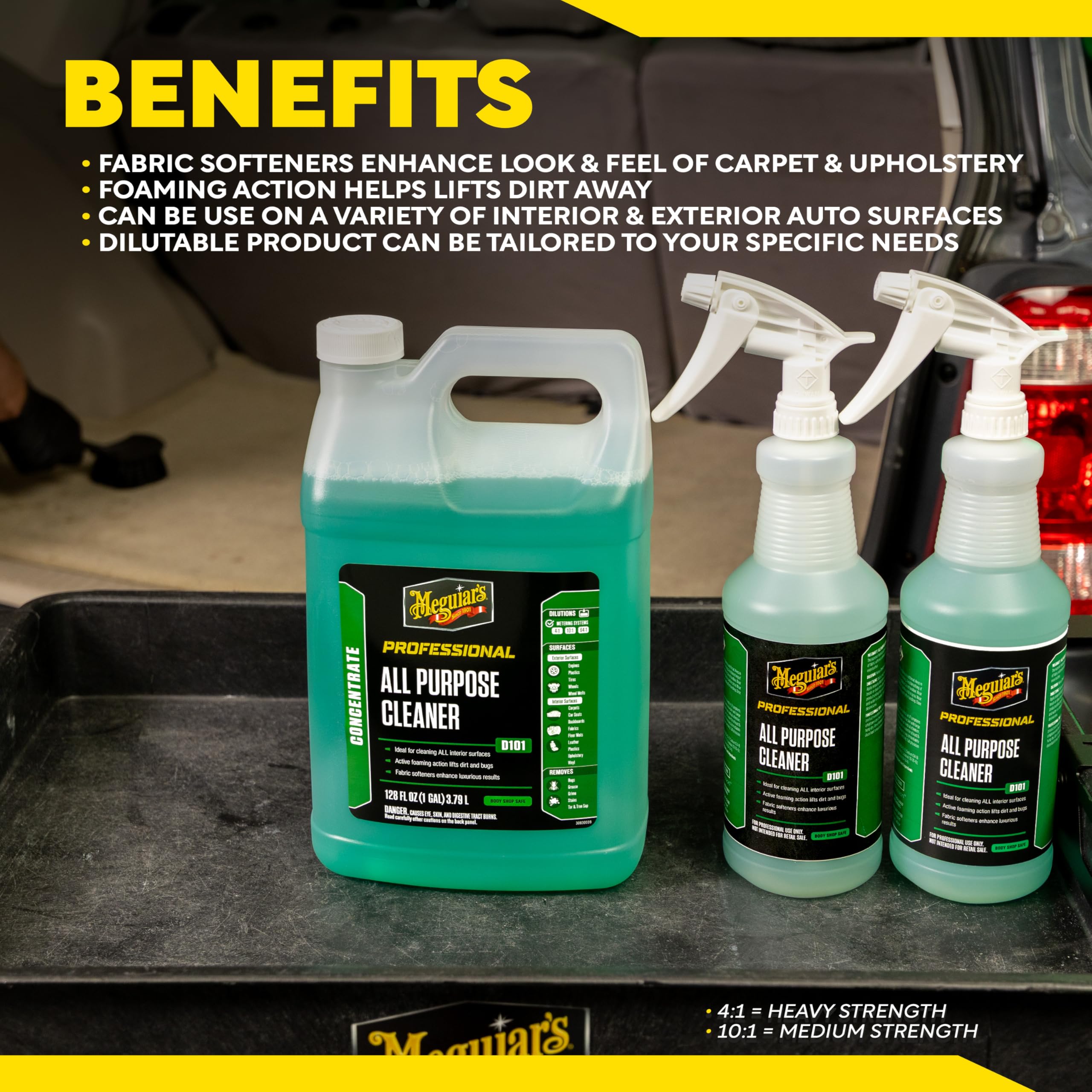 Meguiar's D101 used inside a pickup showing full interior rejuvenation