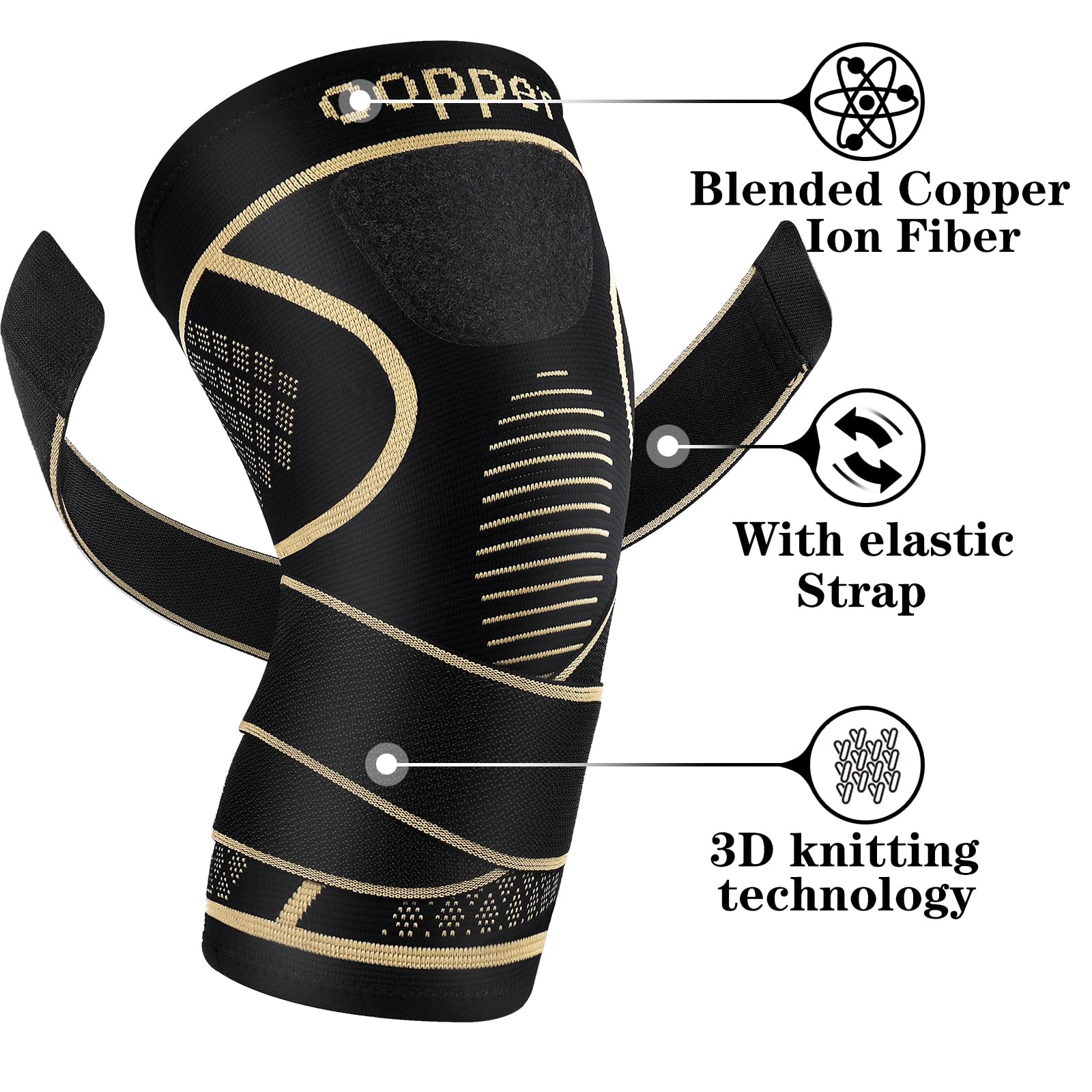 MEIDDANO close-up of 3D knit and copper-infused fabric for durable comfort
