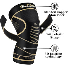 MEIDDANO close-up of 3D knit copper-infused fabric for breathable support