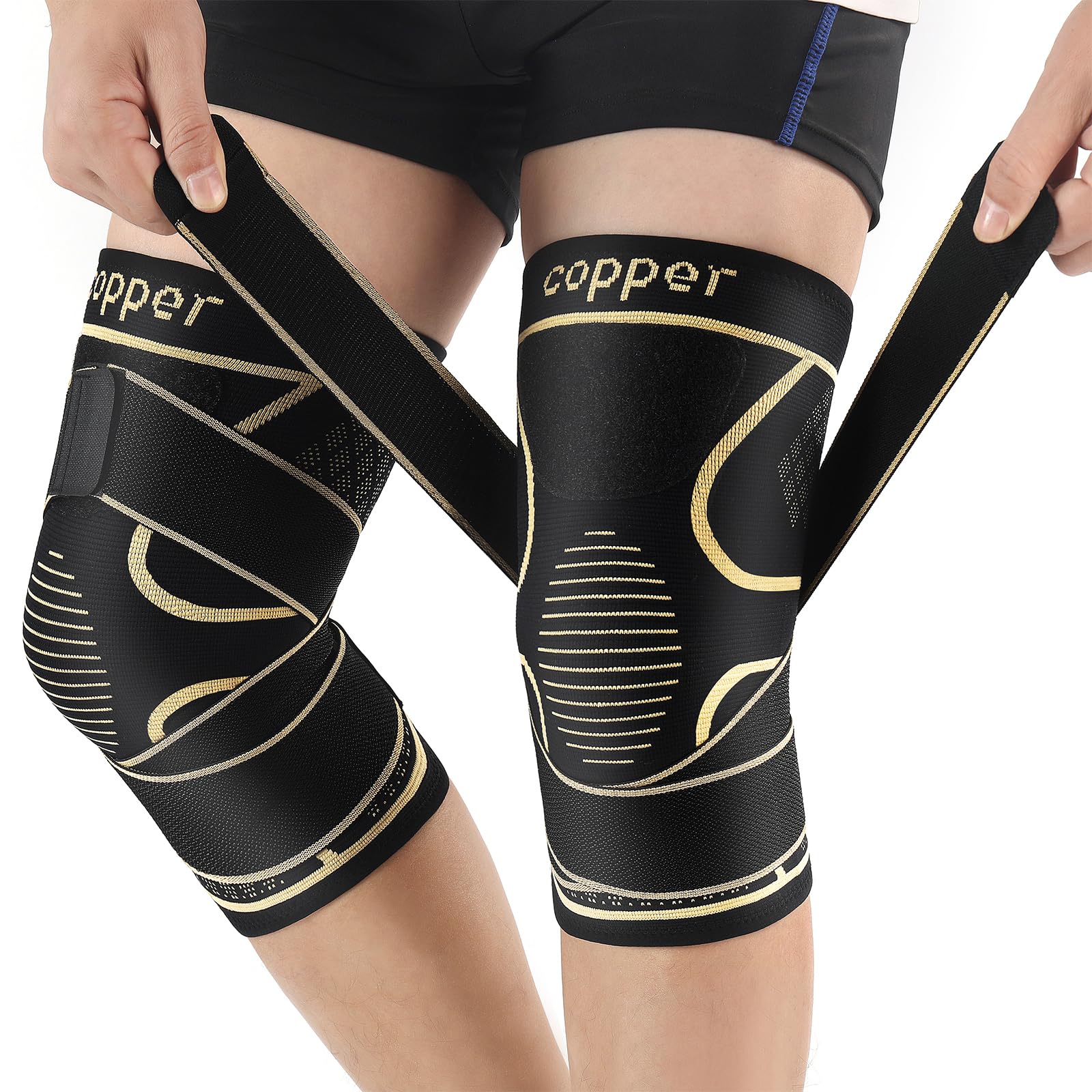 MEIDDANO front view of knee brace showing fit and coverage benefit