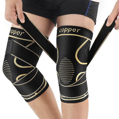 MEIDDANO front view of knee support braces showing snug fit and protection