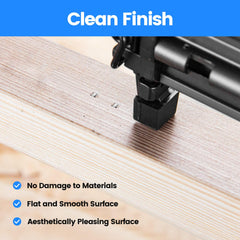 meite brad nails loaded in a pneumatic nailer for fast, efficient finish nailing