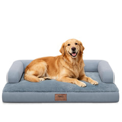MEKIY front view of orthopedic bed showing bolster and sleeping area benefit: comfortable support